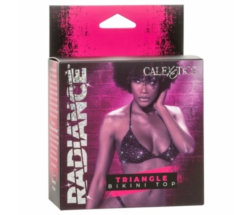 CalExotics Radiance Triangle Bikini Top with Rhinestone Accents, Adjustable Fit