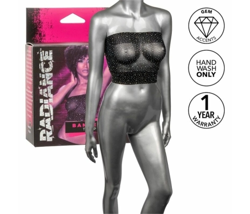 CalExotics Radiance Bandeau Top Mesh Rhinestone Universal Size Black