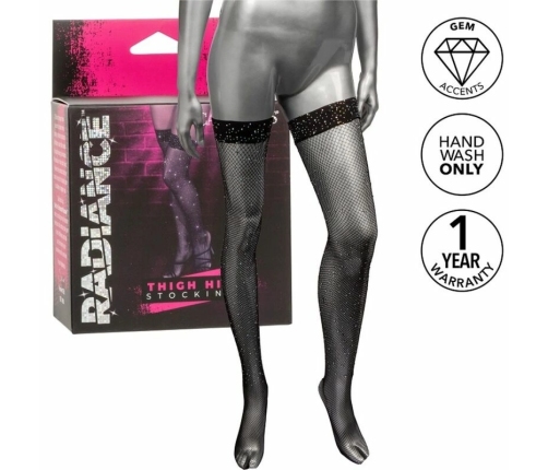 CalExotics Radiance Thigh High Stockings with Rhinestone Accents, One Size