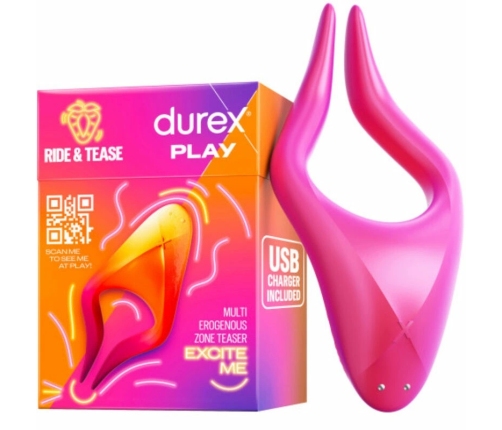 Durex Ride & Tease Multi-Zone Vibrating Toy, 7 Modes, USB Rechargeable