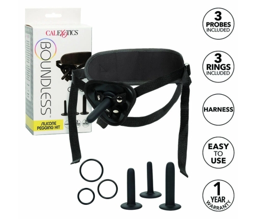 CalExotics Boundless Silicone Set - Adjustable Harness & 3 Probe Sizes