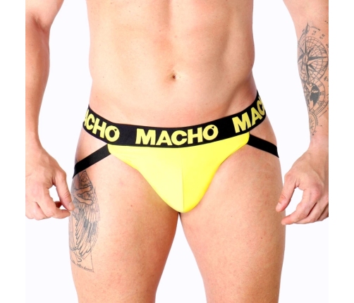 Macho MX25A Jock Lycra Yellow S - Sporty Breathable Men’s Underwear