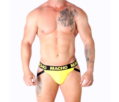 Macho MX25A Jock Lycra Yellow S - Sporty Breathable Men’s Underwear