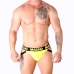 Macho MX25A Jockstrap Lycra Yellow L - Sporty Open-Back Underwear