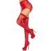 Leg Avenue Lace Thigh-Highs & Garter Belt Red-Black One Size