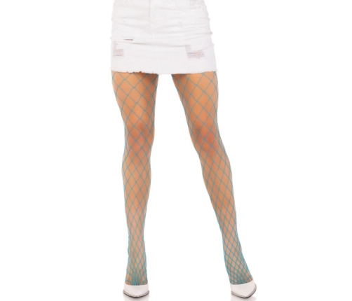 LEG AVENUE - DIAMOND FISHNNET PANTYHOSE BLUE