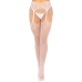 Leg Avenue Back Seam Fishnet Tights White One Size Nylon Blend