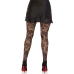 Leg Avenue Wild Rose Net Tights Black - Floral Mesh, One Size