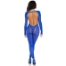 Leg Avenue Reckless Bodystocking Royal Blue, Footless, Seamless, One Size