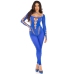 Leg Avenue Reckless Bodystocking Royal Blue, Footless, Seamless, One Size