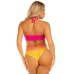 Leg Avenue Sunset Ombre Bodysuit - Multicolor, One Size, Bold Cutouts