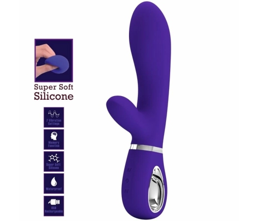 Pretty Love Thomas Multi-Function Silicone Vibrator Purple 7 Modes