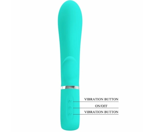 Pretty Love Thomas Aqua Green Multi-Function Silicone Vibrating Device