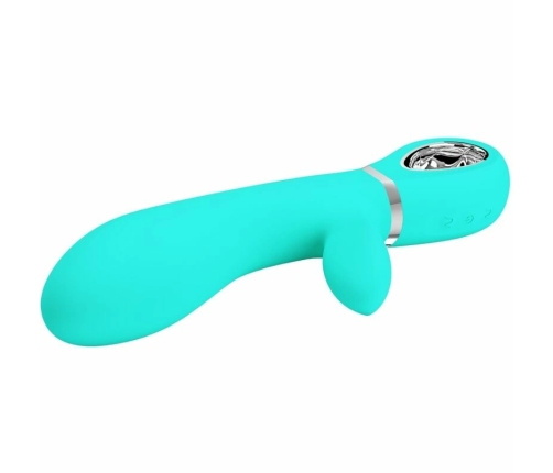 Pretty Love Thomas Aqua Green Multi-Function Silicone Vibrating Device