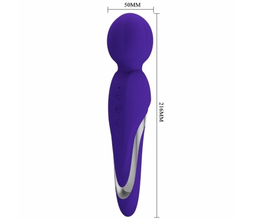 Pretty Love Walter Wand Vibrator Purple - 7 Modes, Silicone, USB Charge
