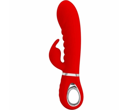Pretty Love Prescott Multispeed Curved Intimate Vibrator Red 25cm