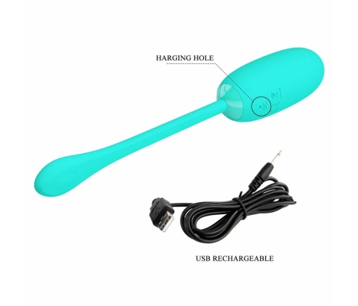 Pretty Love Julius Aqua Green Waterproof Rechargeable Vibrating Egg