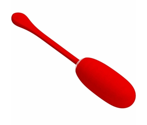 Pretty Love Kirk Rechargeable Vibrating Egg Red - 12 Modes, USB Charging