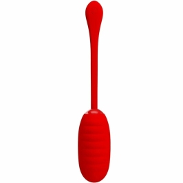 Pretty Love Kirk Rechargeable Vibrating Egg Red - 12 Modes, USB Charging