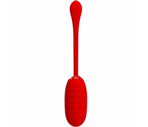 Pretty Love Kirk Rechargeable Vibrating Egg Red - 12 Modes, USB Charging