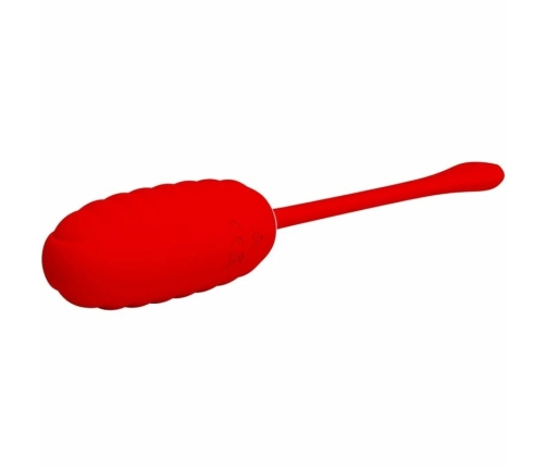 Pretty Love Kirk Rechargeable Vibrating Egg Red - 12 Modes, USB Charging
