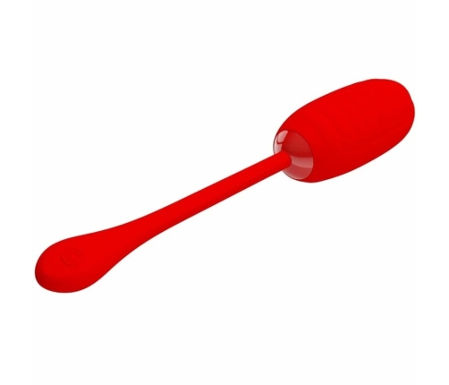 Pretty Love Kirk Rechargeable Vibrating Egg Red - 12 Modes, USB Charging
