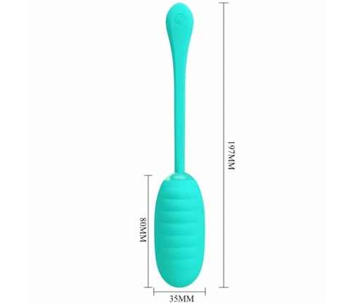 Pretty Love Kirk Wireless Vibrating Egg Aqua Green USB Rechargeable