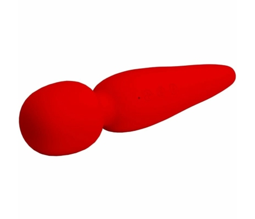 Pretty Love Meredith Massager 12 Modes Red - Waterproof Silicone, 21.5 cm