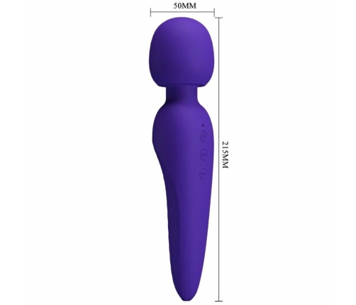 Pretty Love Meredith Massager 12-Speed Silicone Waterproof Purple 21.5cm