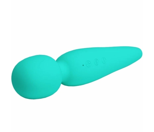 Pretty Love Meredith Rechargeable Silicone Massager Aqua Green 21.5cm