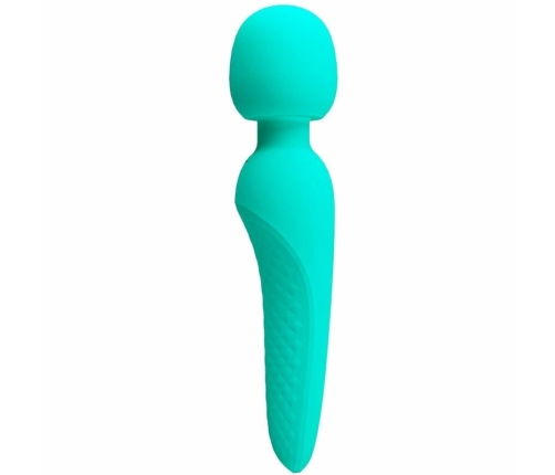 Pretty Love Meredith Rechargeable Silicone Massager Aqua Green 21.5cm