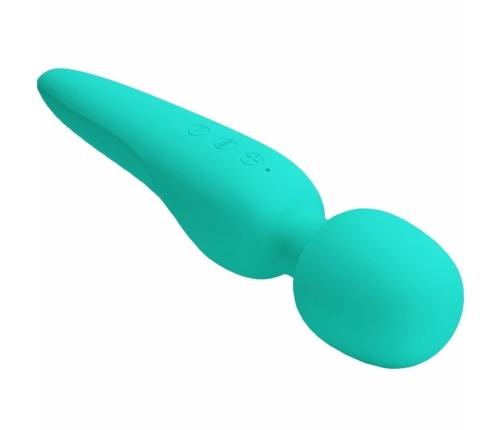 Pretty Love Meredith Rechargeable Silicone Massager Aqua Green 21.5cm