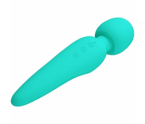 Pretty Love Meredith Rechargeable Silicone Massager Aqua Green 21.5cm
