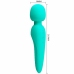 Pretty Love Meredith Rechargeable Silicone Massager Aqua Green 21.5cm
