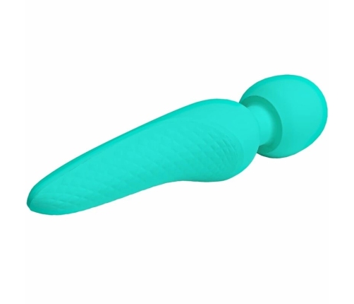 Pretty Love Meredith Rechargeable Silicone Massager Aqua Green 21.5cm