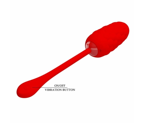 Pretty Love Vibrating Egg Red - USB Rechargeable, 12 Modes, Soft Silicone