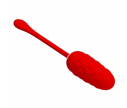 Pretty Love Vibrating Egg Red - USB Rechargeable, 12 Modes, Soft Silicone