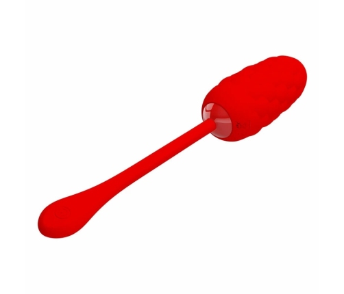 Pretty Love Vibrating Egg Red - USB Rechargeable, 12 Modes, Soft Silicone