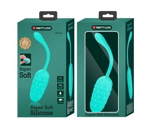 Pretty Love Vibrating Egg Aqua Green - 12-Mode Silicone, USB Rechargeable