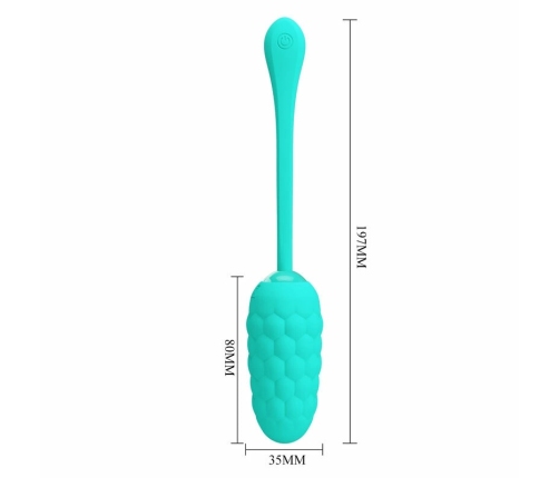 Pretty Love Vibrating Egg Aqua Green - 12-Mode Silicone, USB Rechargeable