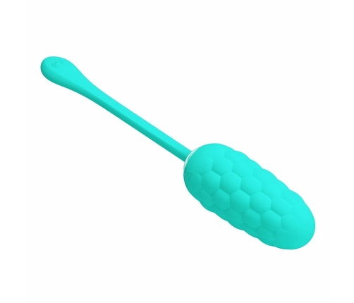 Pretty Love Vibrating Egg Aqua Green - 12-Mode Silicone, USB Rechargeable