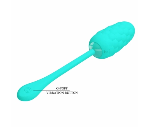 Pretty Love Vibrating Egg Aqua Green - 12-Mode Silicone, USB Rechargeable