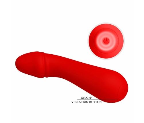Pretty Love Cetus Red Rechargeable Flexible System Silicone Massager 150mm