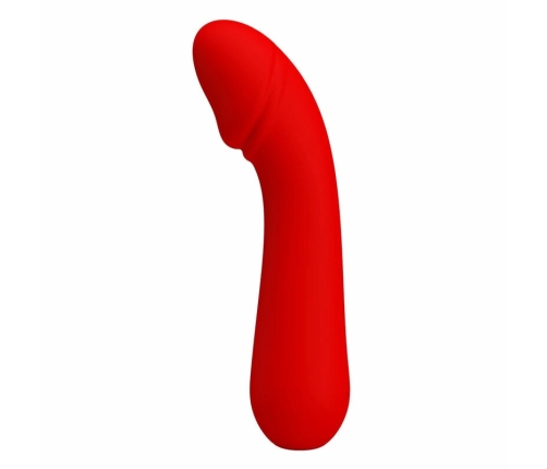 Pretty Love Cetus Red Rechargeable Flexible System Silicone Massager 150mm