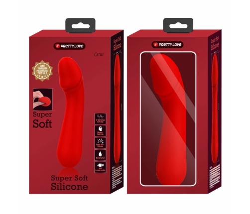 Pretty Love Cetus Red Rechargeable Flexible System Silicone Massager 150mm