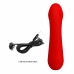 Pretty Love Cetus Red Rechargeable Flexible System Silicone Massager 150mm