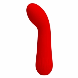 Pretty Love Faun Red Flexible Silicone Vibrator 12 Modes USB 150mm