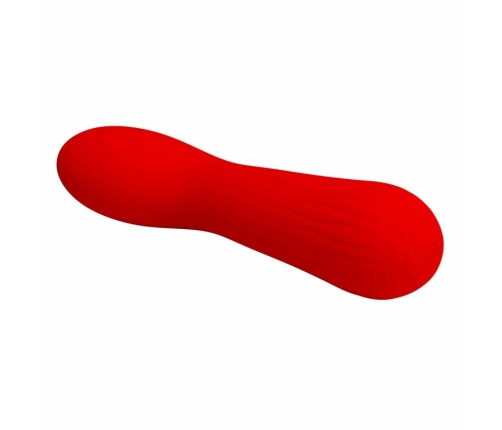 Pretty Love Faun Red Flexible Silicone Vibrator 12 Modes USB 150mm