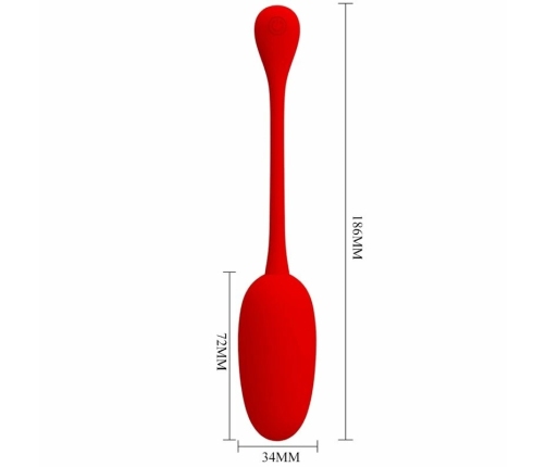 Pretty Love Knucker Red Wireless Silicone Vibration Egg - 12 Modes USB