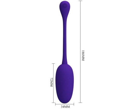 Pretty Love Knucker Rechargeable Wireless Motion Egg Purple Silicone